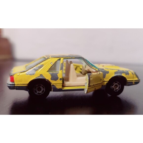 Yatming Ford Mustang Turbo Cobra Yellow No. 1067 Hong Kong Vintage Diecast Toy - Picture 10 of 16